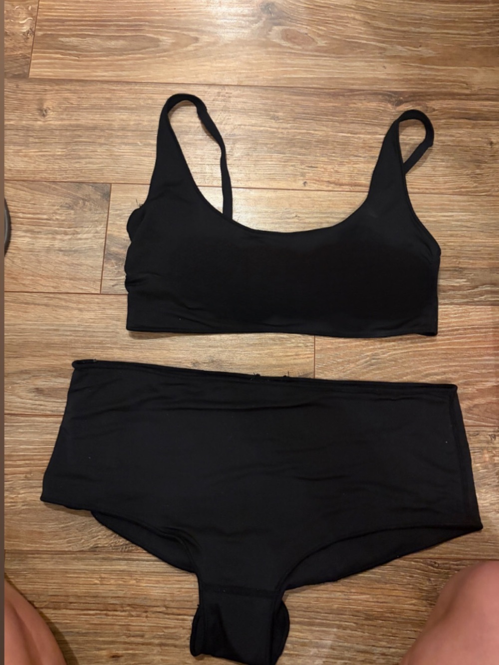 No Boundaries Black Bikini Top and High-Waist Bottom